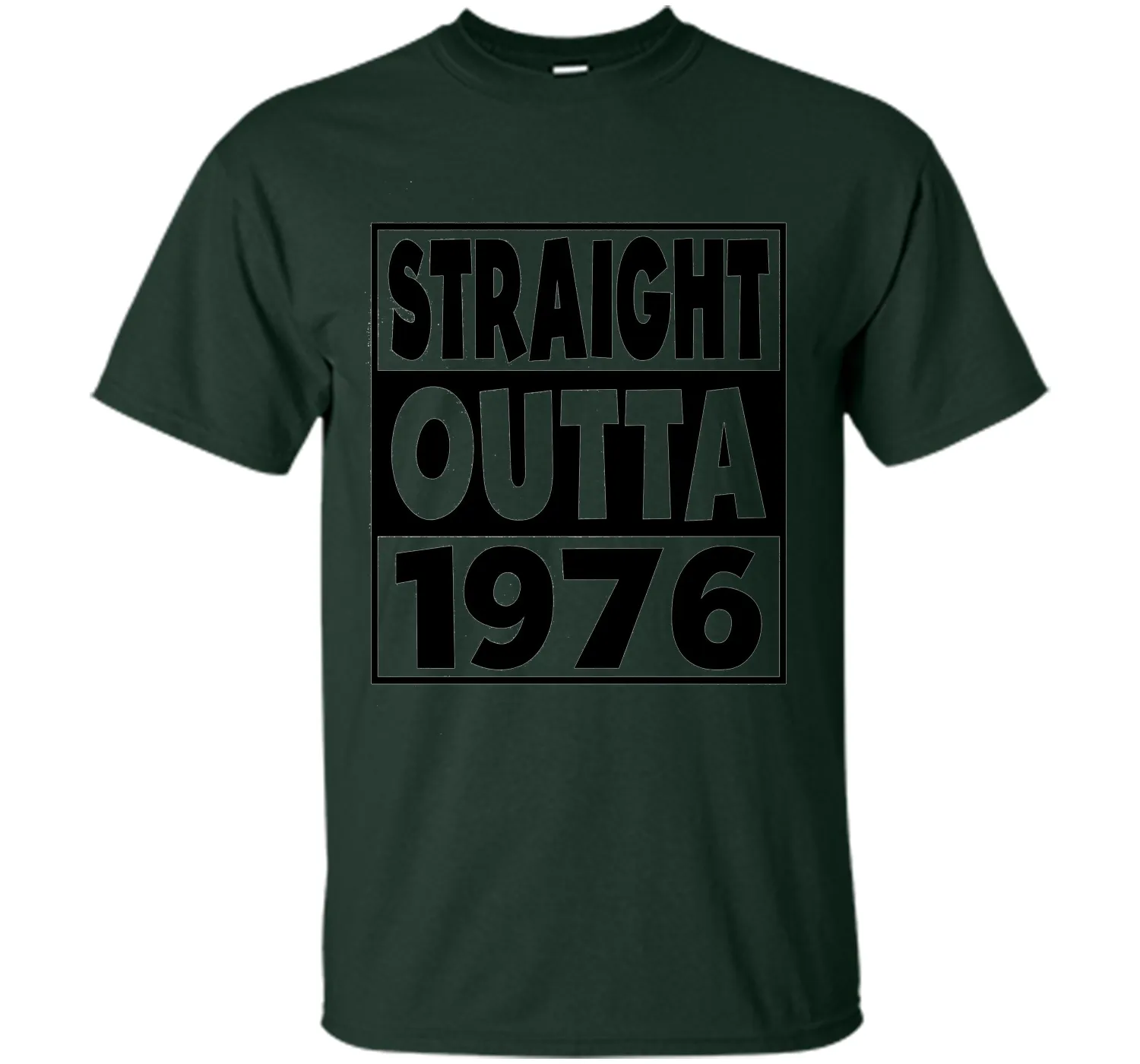 41st Birthday Gift T-Shirt Straight Outta 1976 White