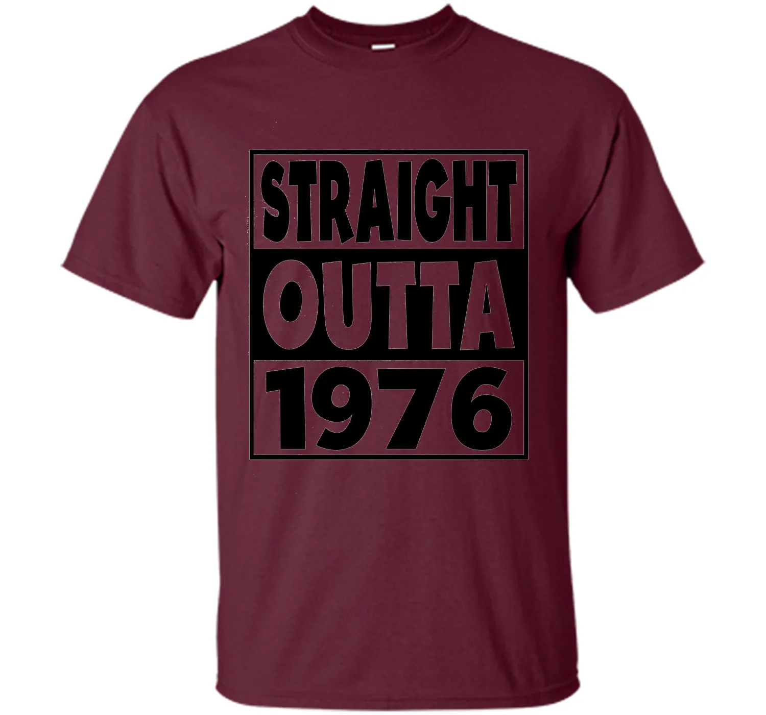 41st Birthday Gift T-Shirt Straight Outta 1976 White