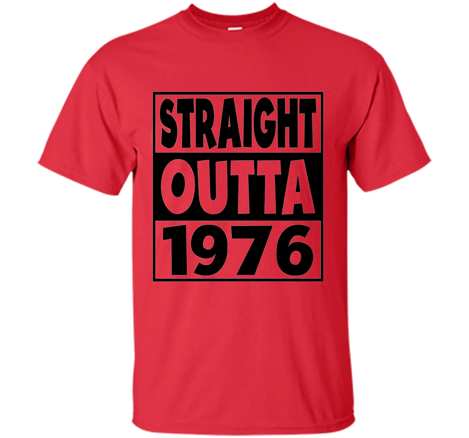 41st Birthday Gift T-Shirt Straight Outta 1976 White