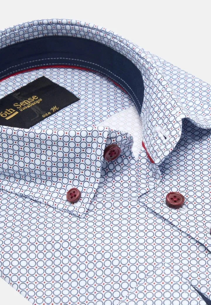 6th Sense Long Sleeve Shirt - 5 Blue/Red