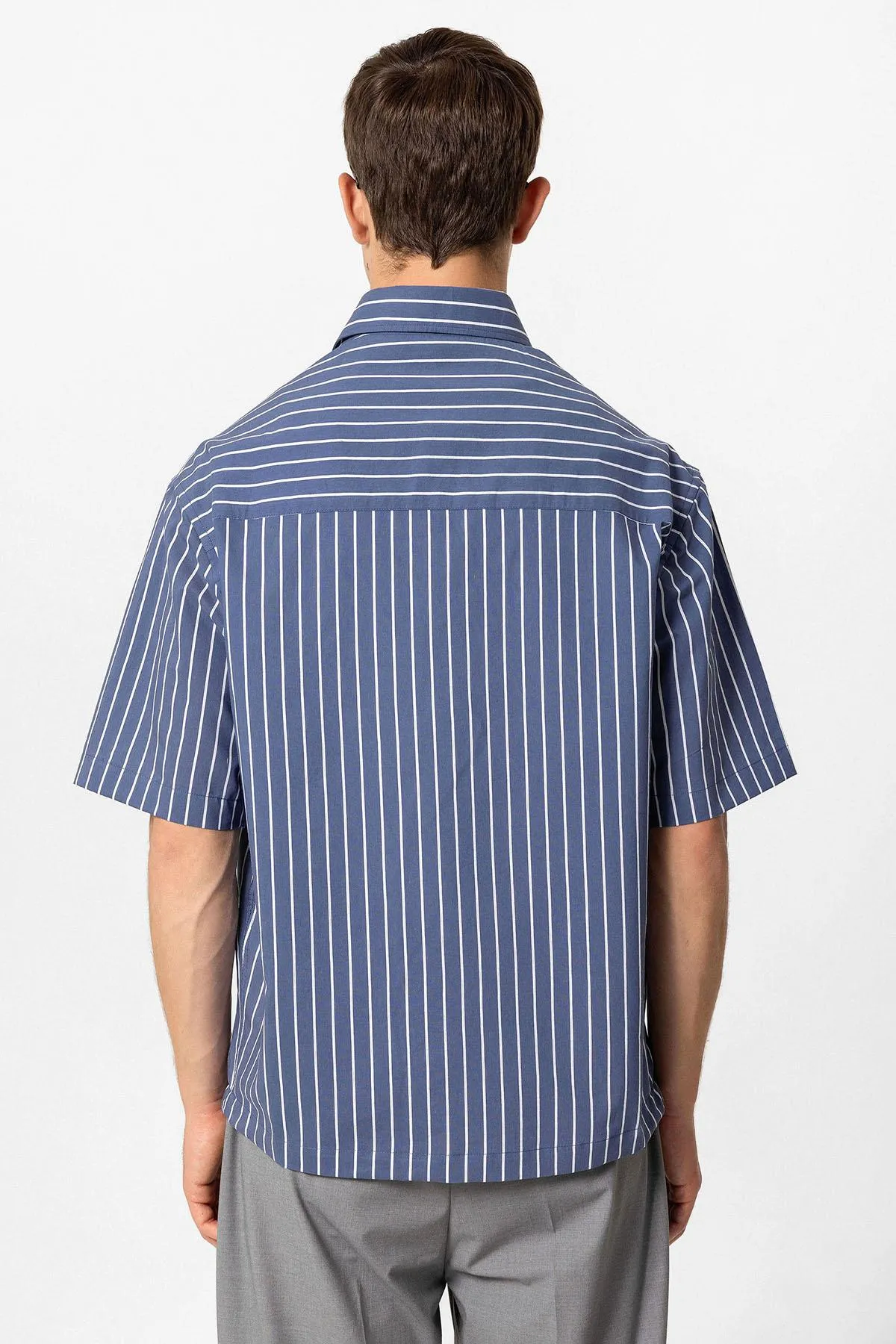 ANT Oversized Short Sleeve Striped Men's Shirt - Friedrichshafen