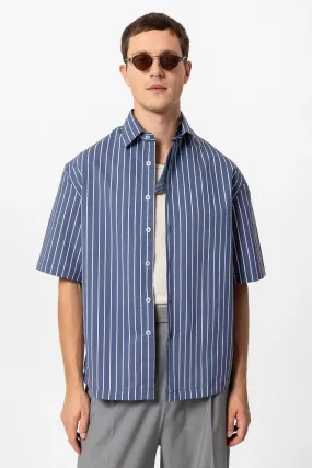 ANT Oversized Short Sleeve Striped Men's Shirt - Friedrichshafen