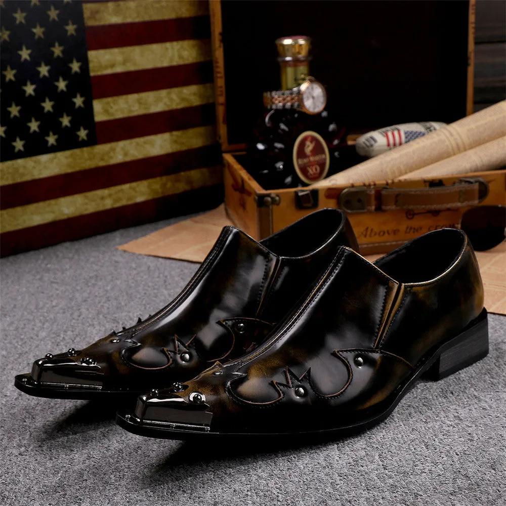 AOMISHOES™ CLASSIC BLACK DRESS SHOES #8117