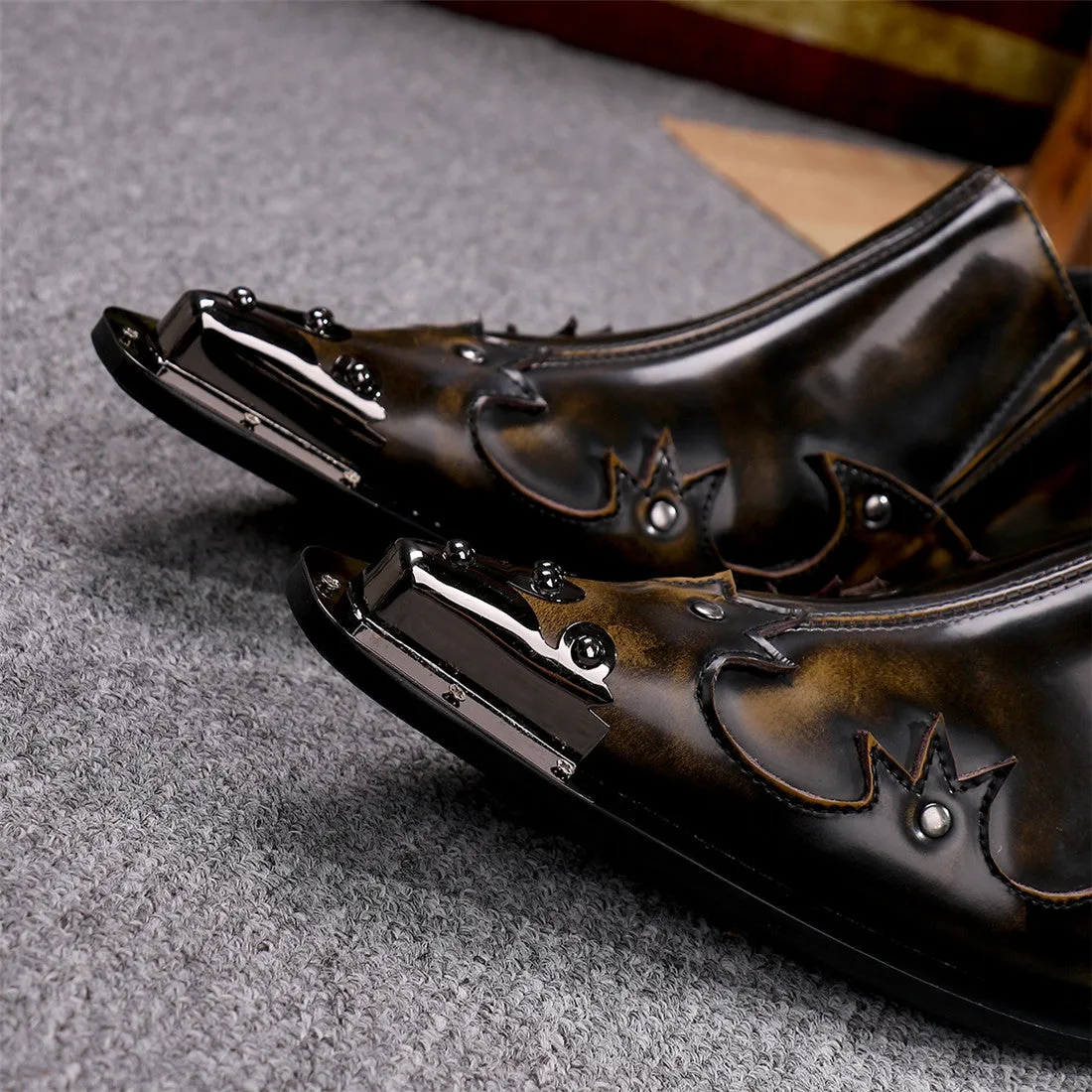 AOMISHOES™ CLASSIC BLACK DRESS SHOES #8117