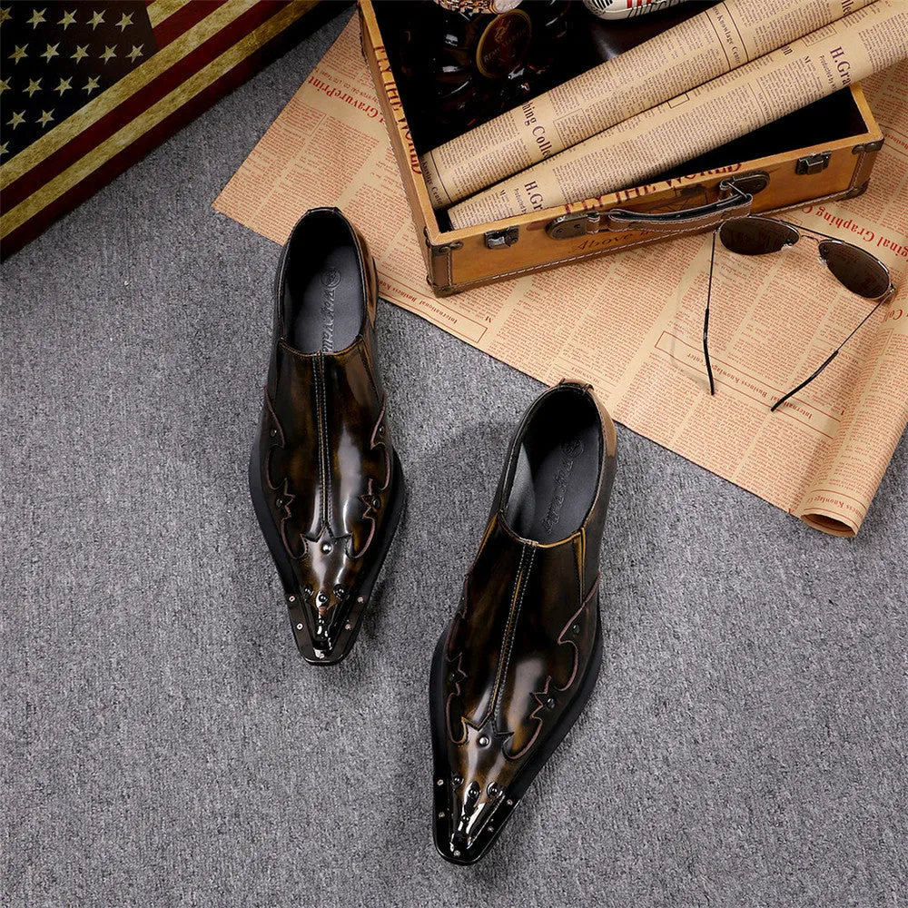 AOMISHOES™ CLASSIC BLACK DRESS SHOES #8117