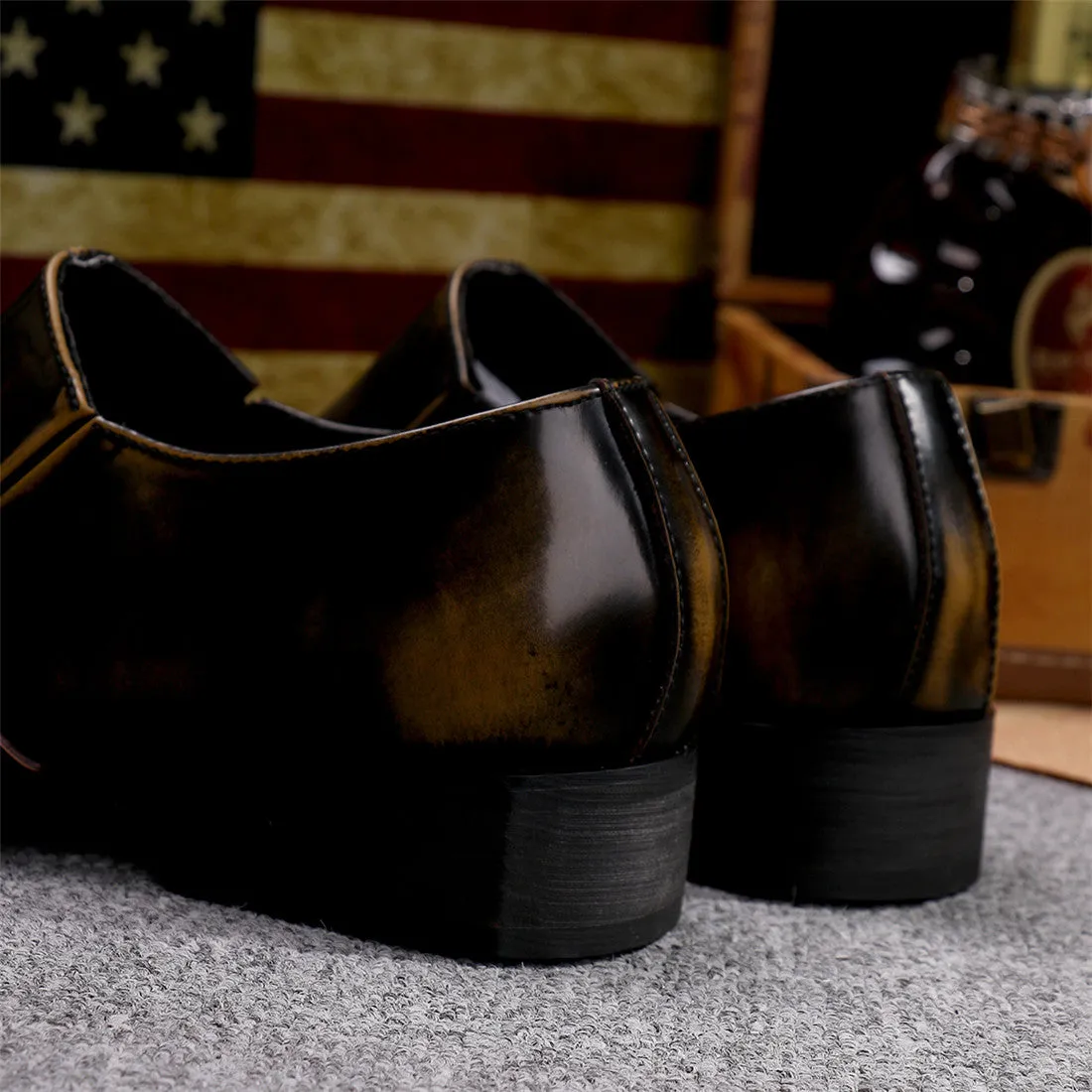 AOMISHOES™ CLASSIC BLACK DRESS SHOES #8117