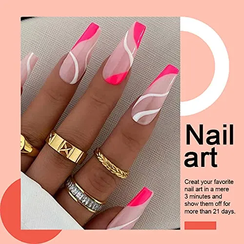 Arte Clavo 15ml Gel Nail Polish Electric Pink Color Spring Hot Pink Nails Soak Off U V LED Nail Lamp Summer Gel Polish Gift for Girls -SIZE: .5 fl.Oz/Each 15 ml/Each 11308…