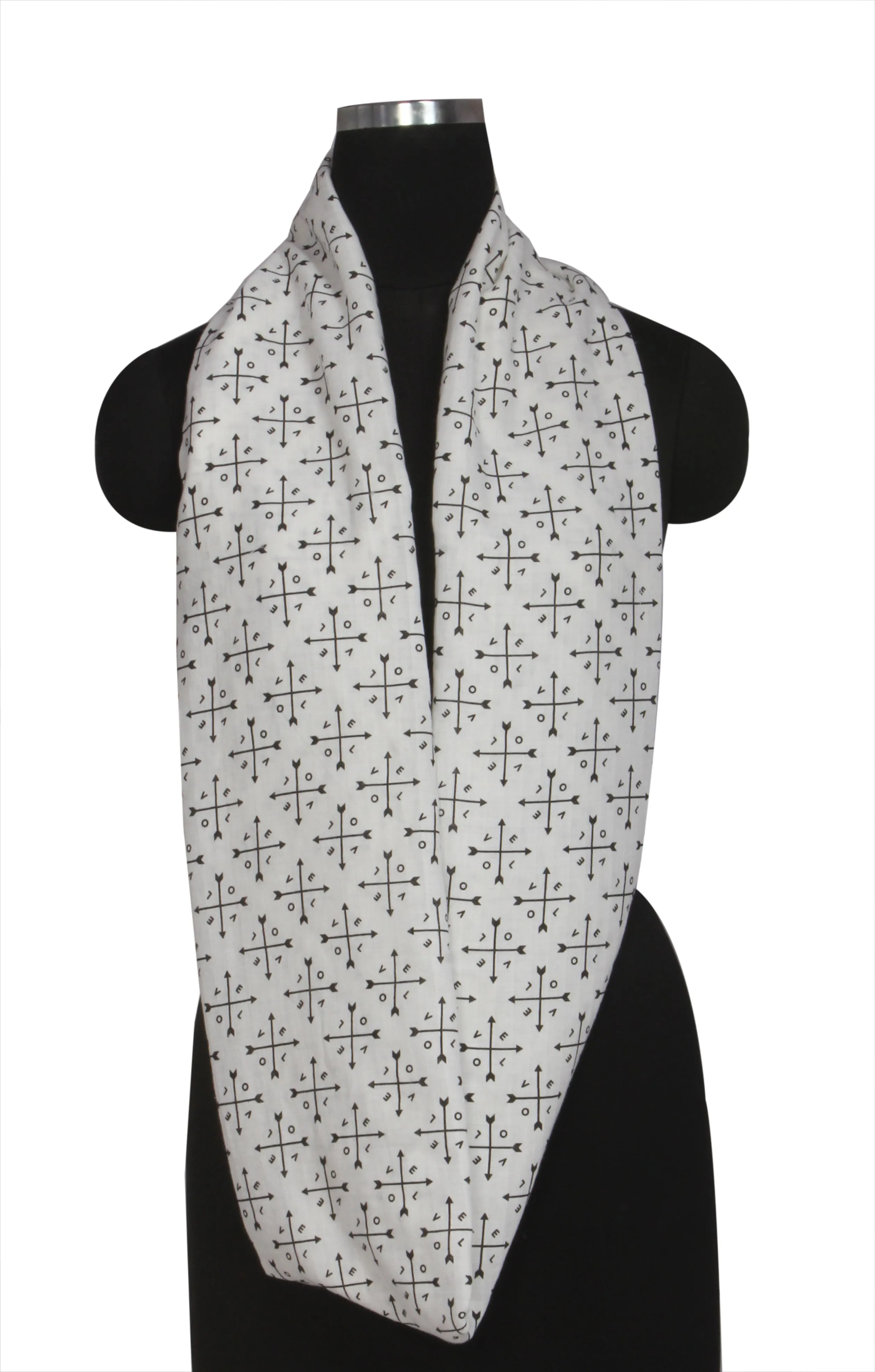 Bacati - Love Black Muslin Nursing Scarf