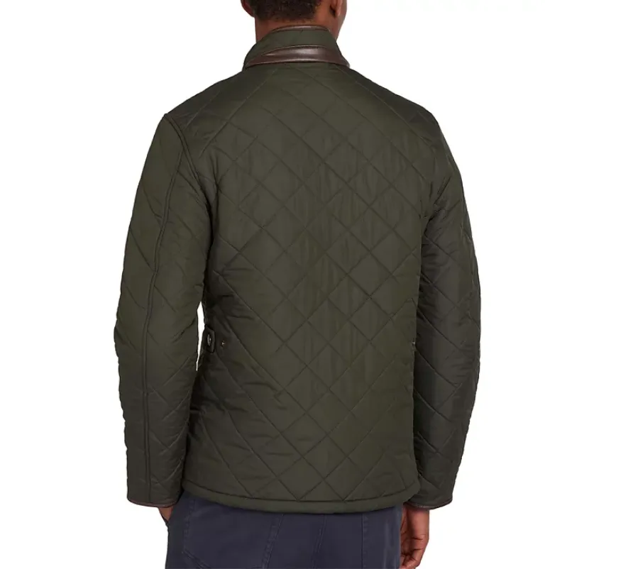 Barbour Mens Regular fit Quilted Coat Medium Green Solid