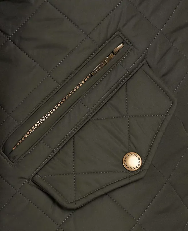 Barbour Mens Regular fit Quilted Coat Medium Green Solid