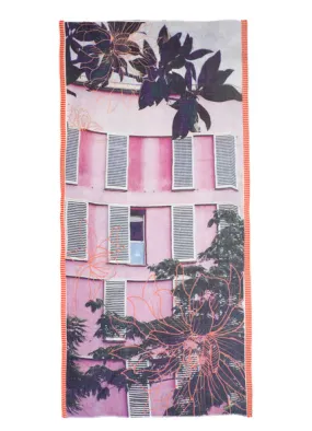 Becksondergaard - Eada Cotton/Wool Blend Scarf in Lantana