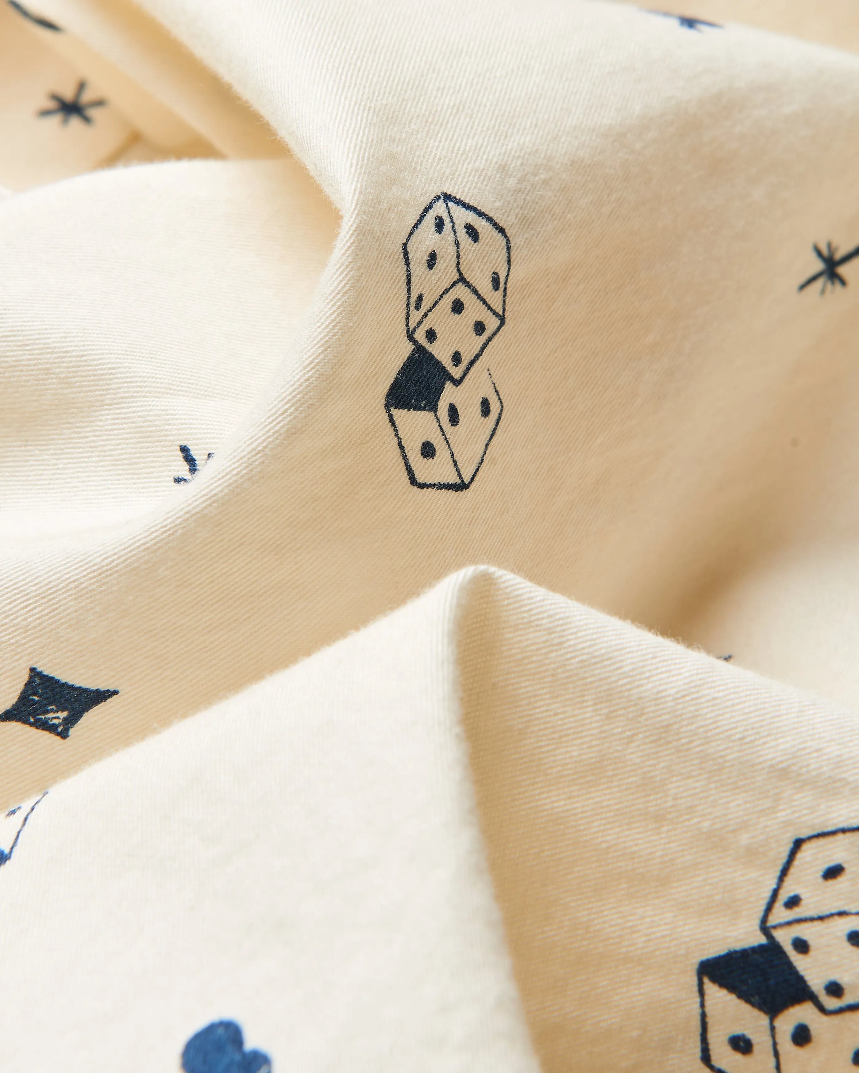 Ben Sherman Conversational Print Long Sleeve Shirt - Cream
