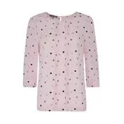 Blush Mini Spot Jacquard Blouse