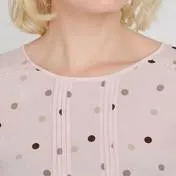 Blush Mini Spot Jacquard Blouse