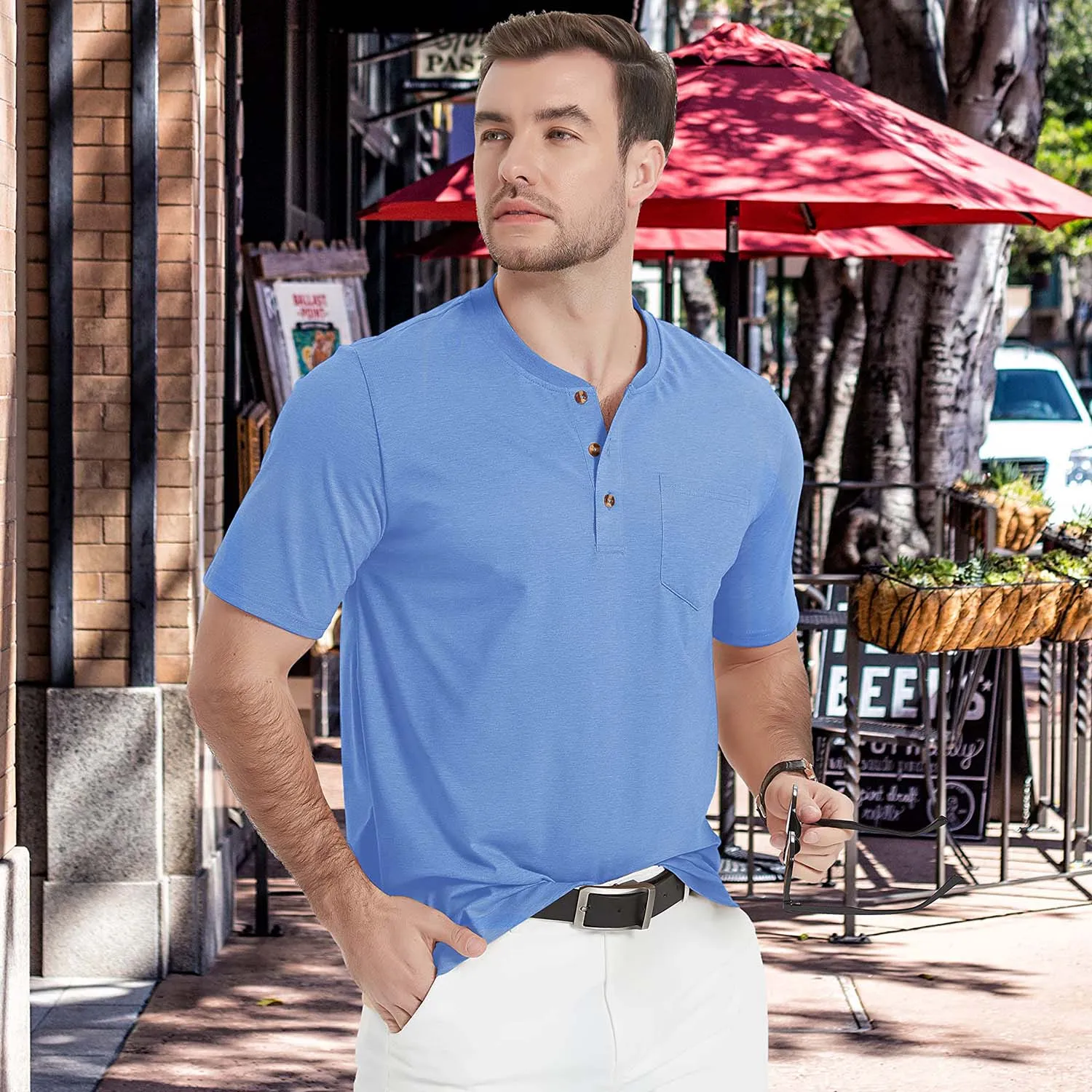 Caleb - Henley T-Shirt