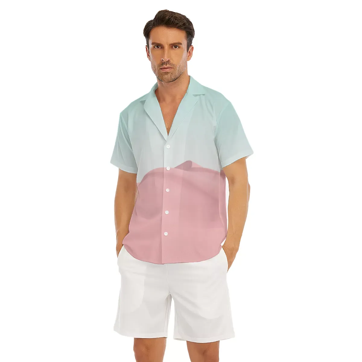 California Sand Dunes V-Neck Short Sleeve Shirt