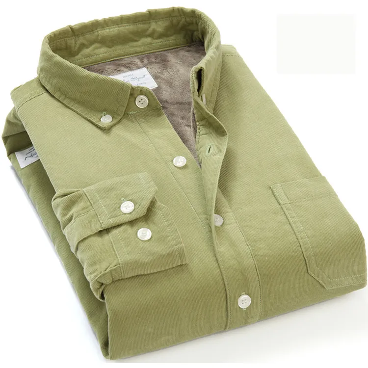 Carpre Fur lined Corduroy Cotton Shirt