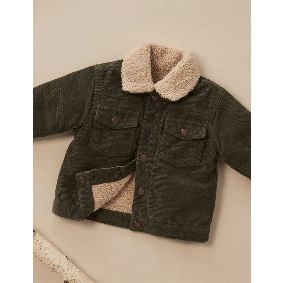 Cord Reversible Shearling Jacket - Green