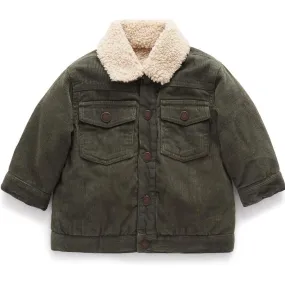 Cord Reversible Shearling Jacket - Green