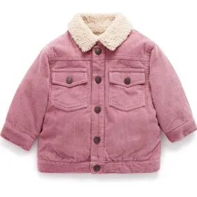 Cord Reversible Shearling Jacket - Pink