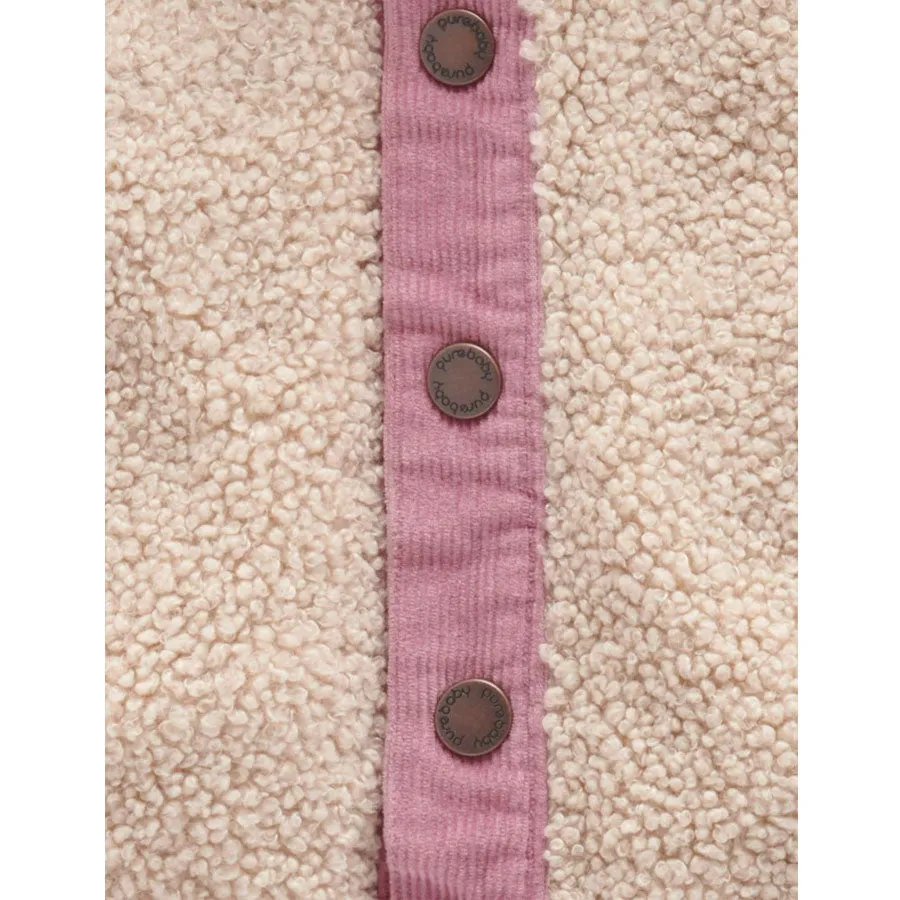 Cord Reversible Shearling Jacket - Pink