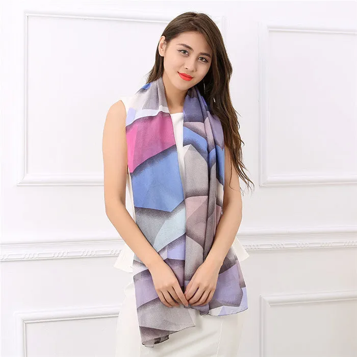 Cotton Women's Long Soft Breathable Shawl Scarf