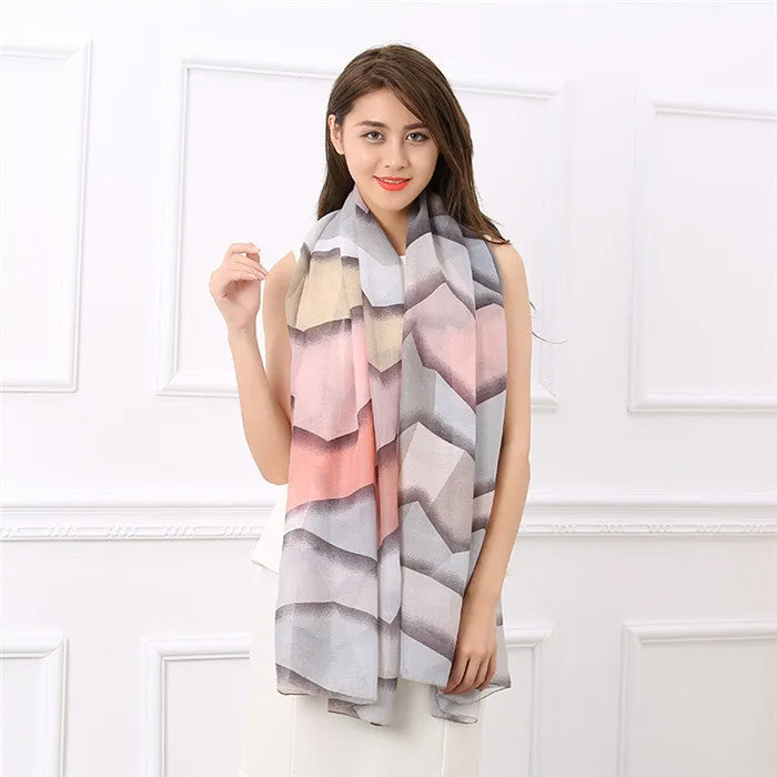 Cotton Women's Long Soft Breathable Shawl Scarf