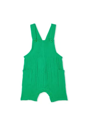Crinkle Cotton Overall - Green