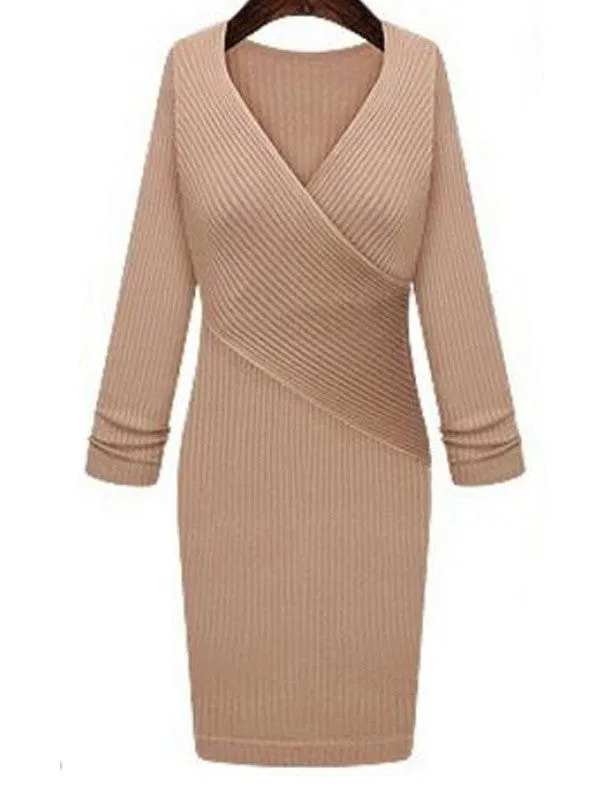 Cross Your V's Knit Dress