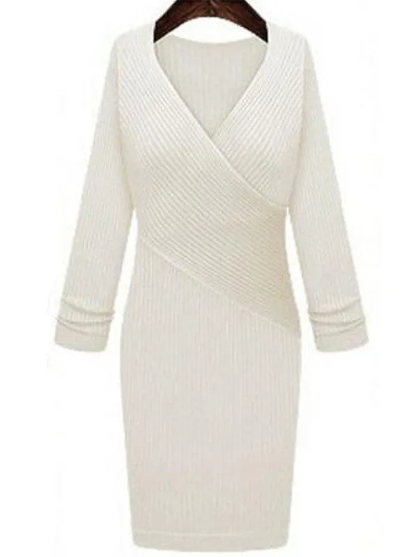 Cross Your V's Knit Dress