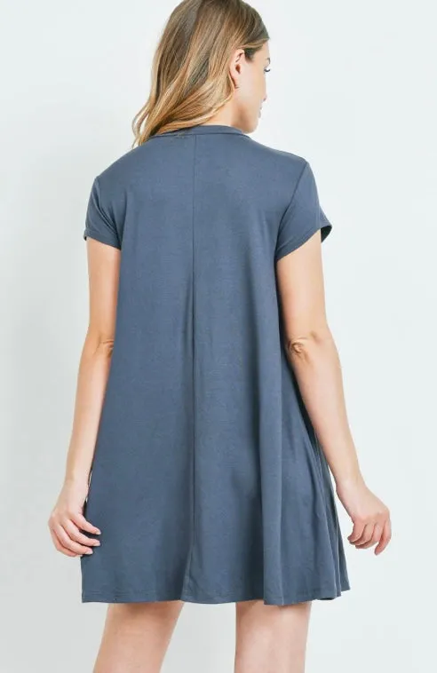 Cutout On The Town Dress (Blue)