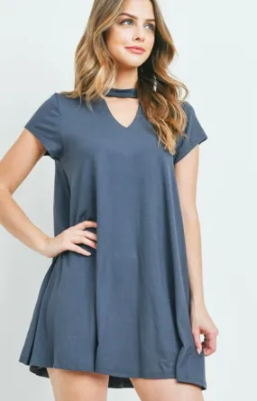 Cutout On The Town Dress (Blue)