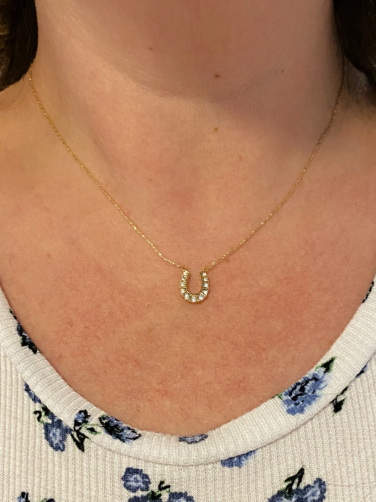 CZ Horseshoe Necklace
