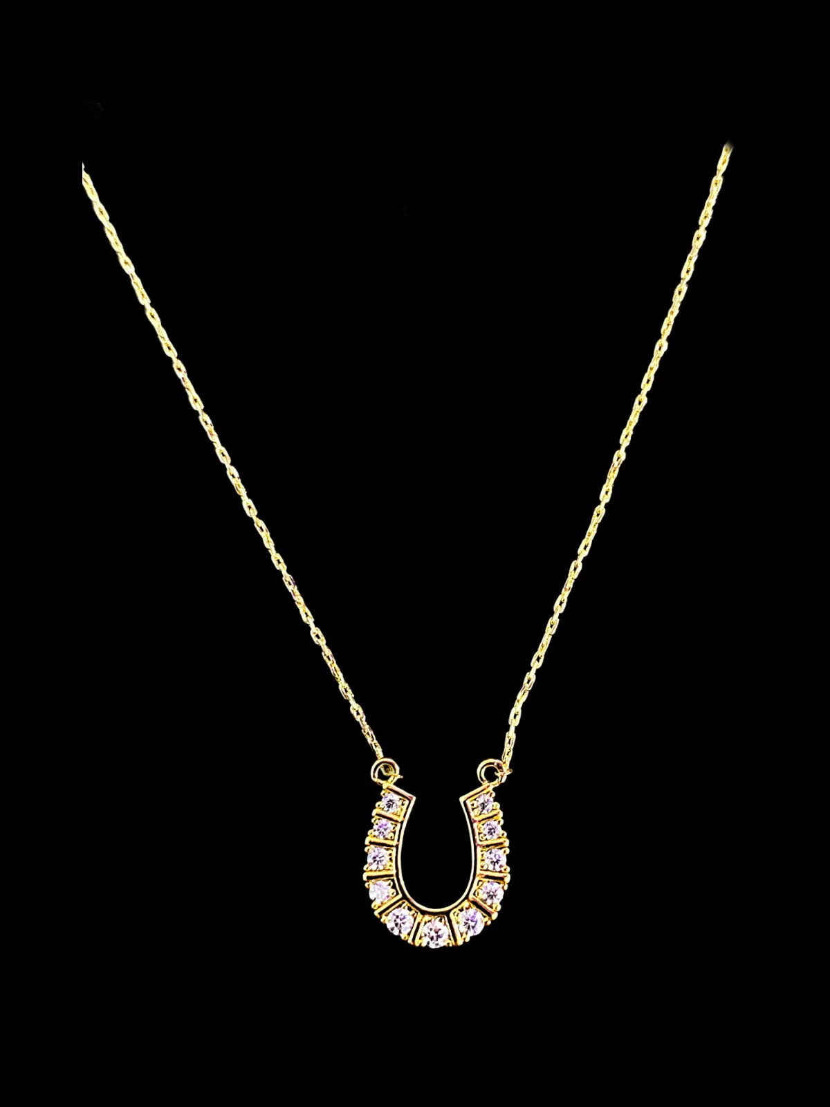 CZ Horseshoe Necklace