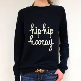 Dark Navy Celebration Cashmere Crew Neck Jumper Extra Small