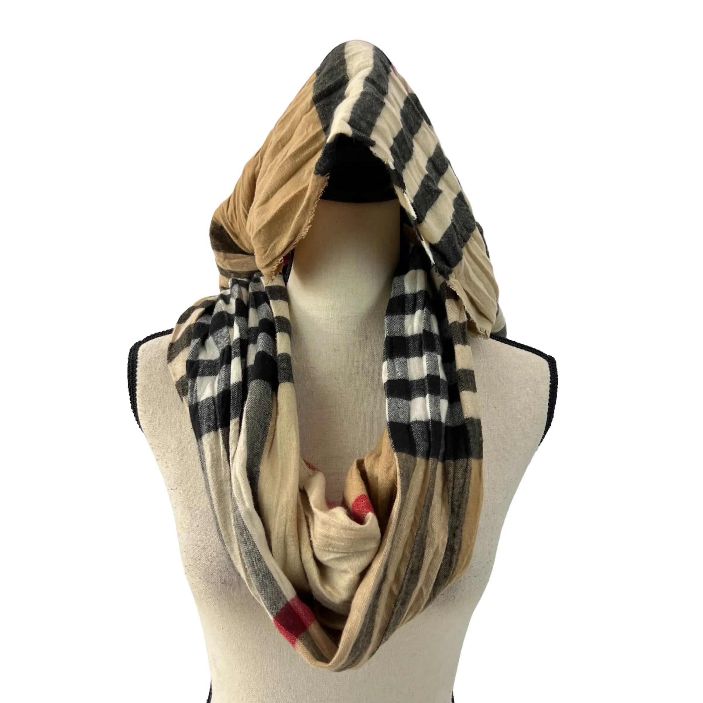 Dillard's Plaid Infinity Scarf Made in Germany