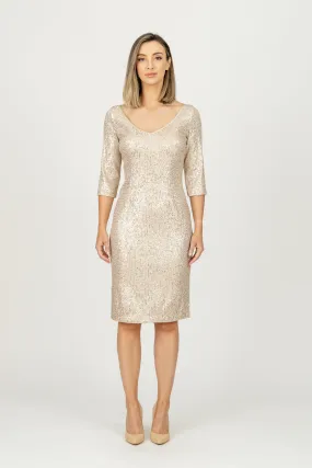 DUNE V-Neck 3/4 Sleeve Dress