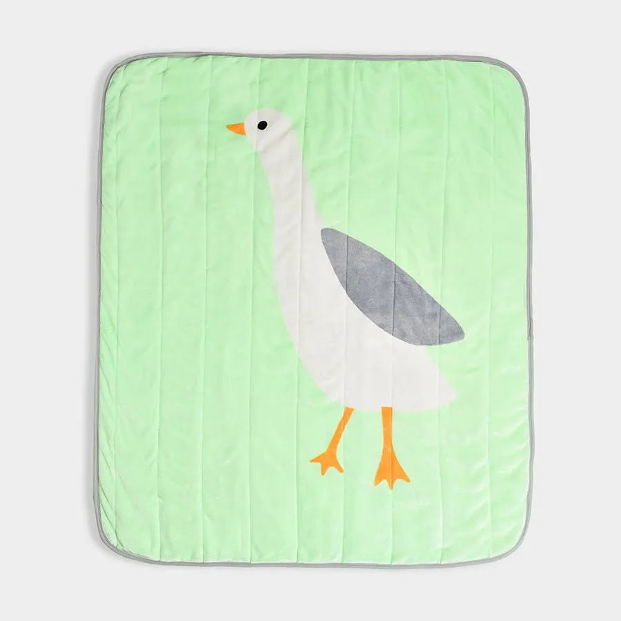Farm Friends Green Knitted Quilt
