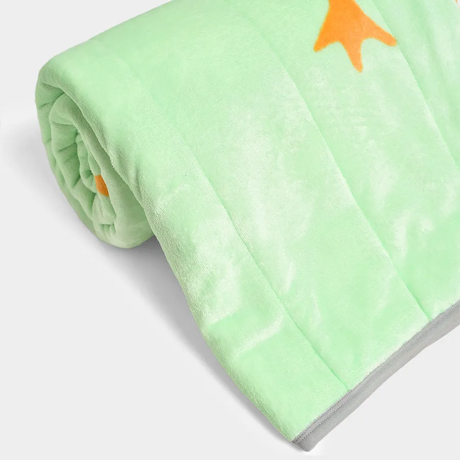 Farm Friends Green Knitted Quilt