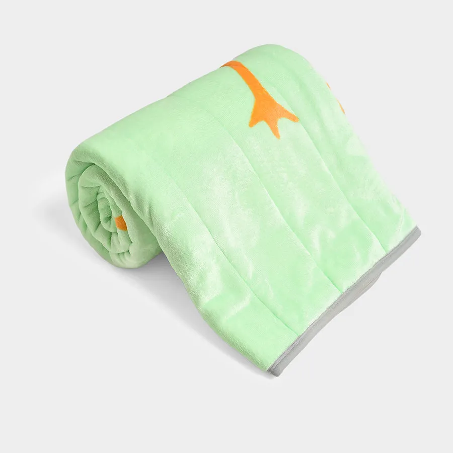 Farm Friends Green Knitted Quilt