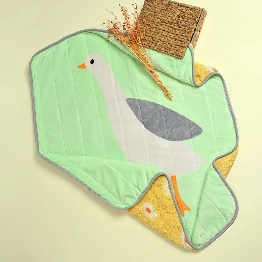 Farm Friends Green Knitted Quilt