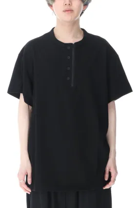 Fasntener Henry neck Short sleeve T-shirt