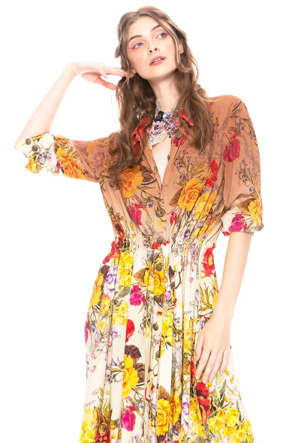 Floral Beauty Shirt Dress