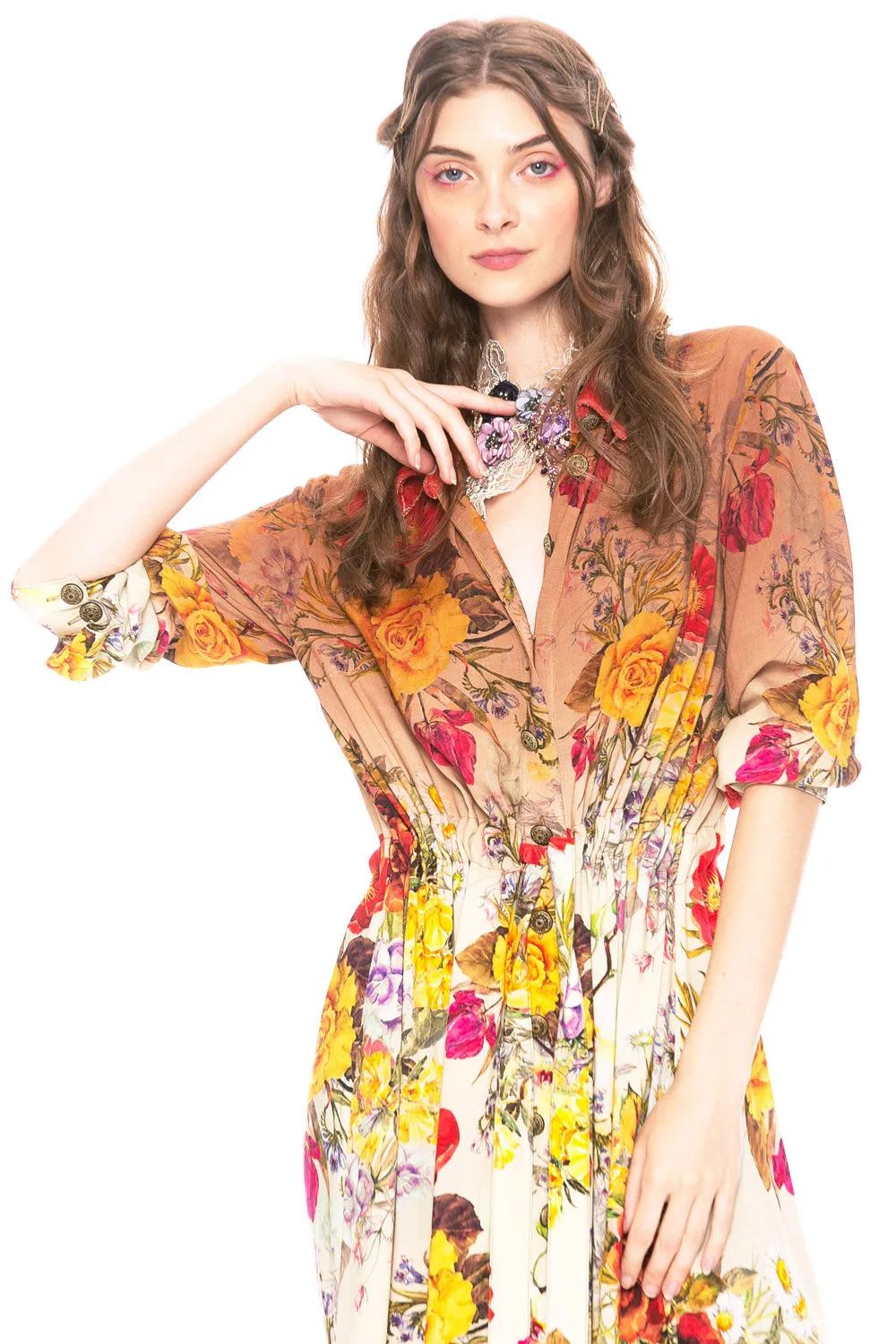 Floral Beauty Shirt Dress