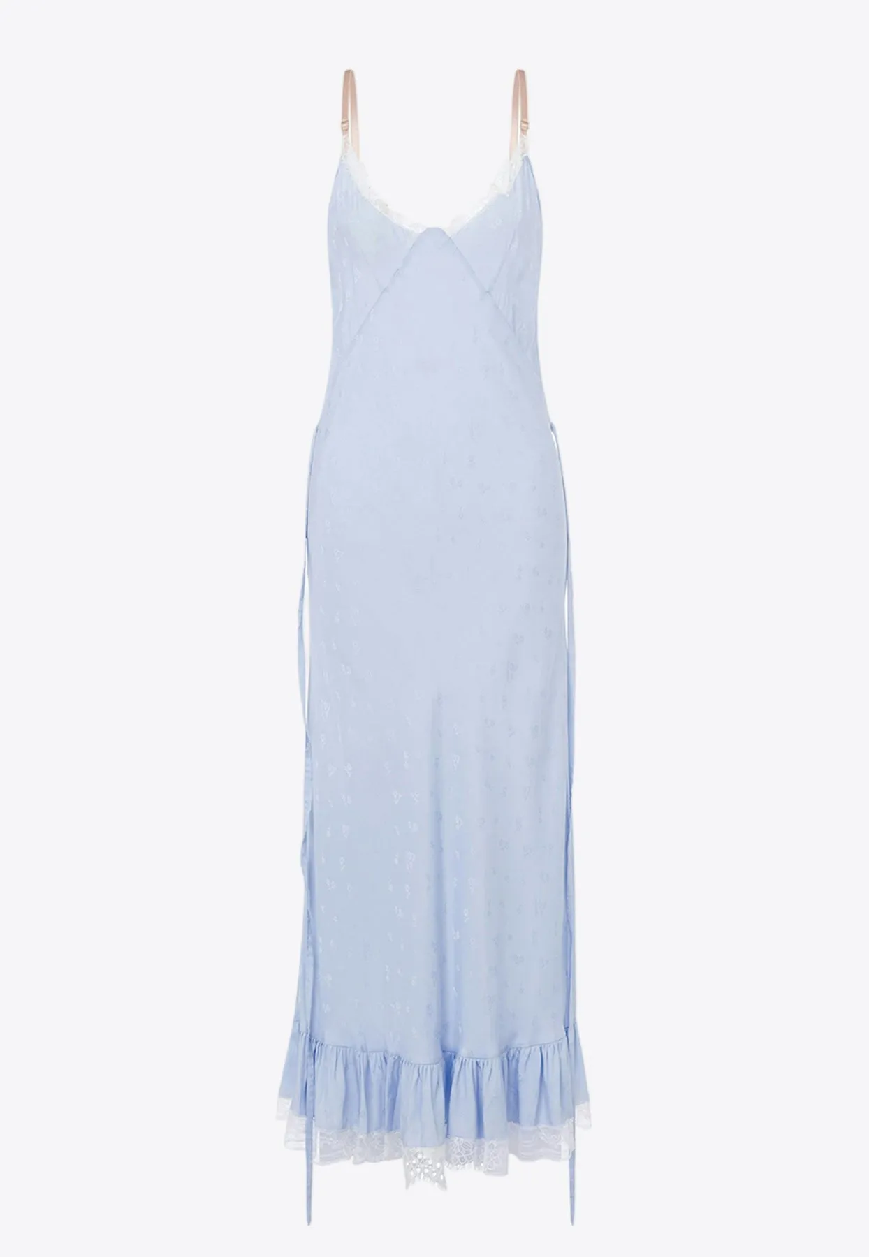 Floral Jacquard Midi Slip Dress