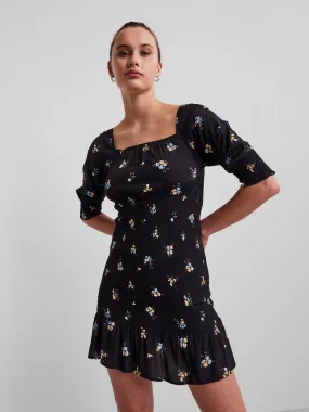 Floral Shirred Mini Dress