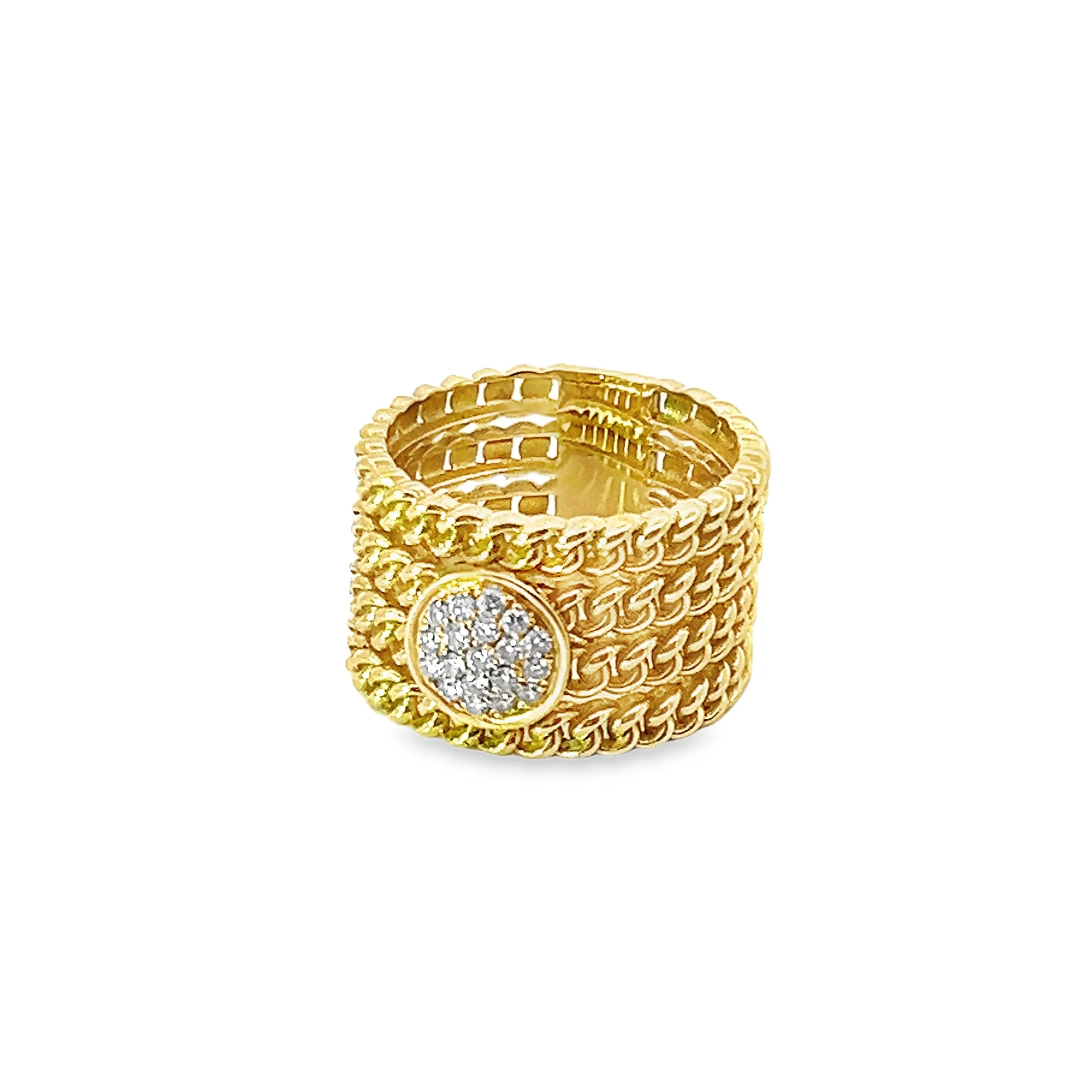 Four Row Chain Fashion Ring