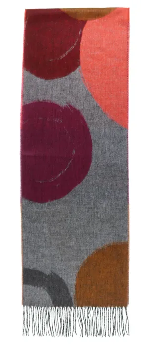 FRAAS - The Scarf Company - Brushstroke Circles: Brick