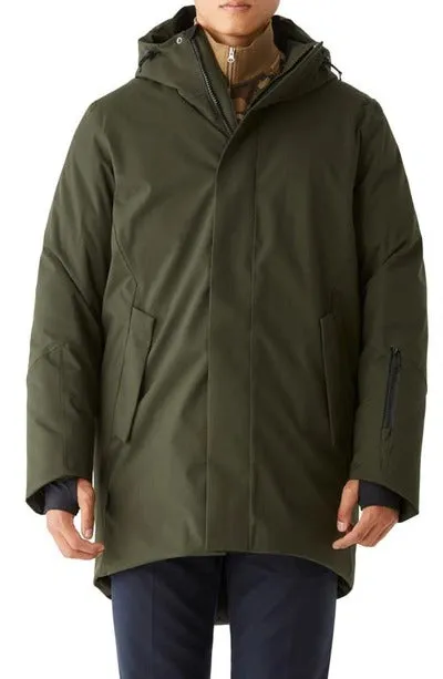 Frank And Oak Men's Capital Waterproof Hooded Parka Coat Green XL