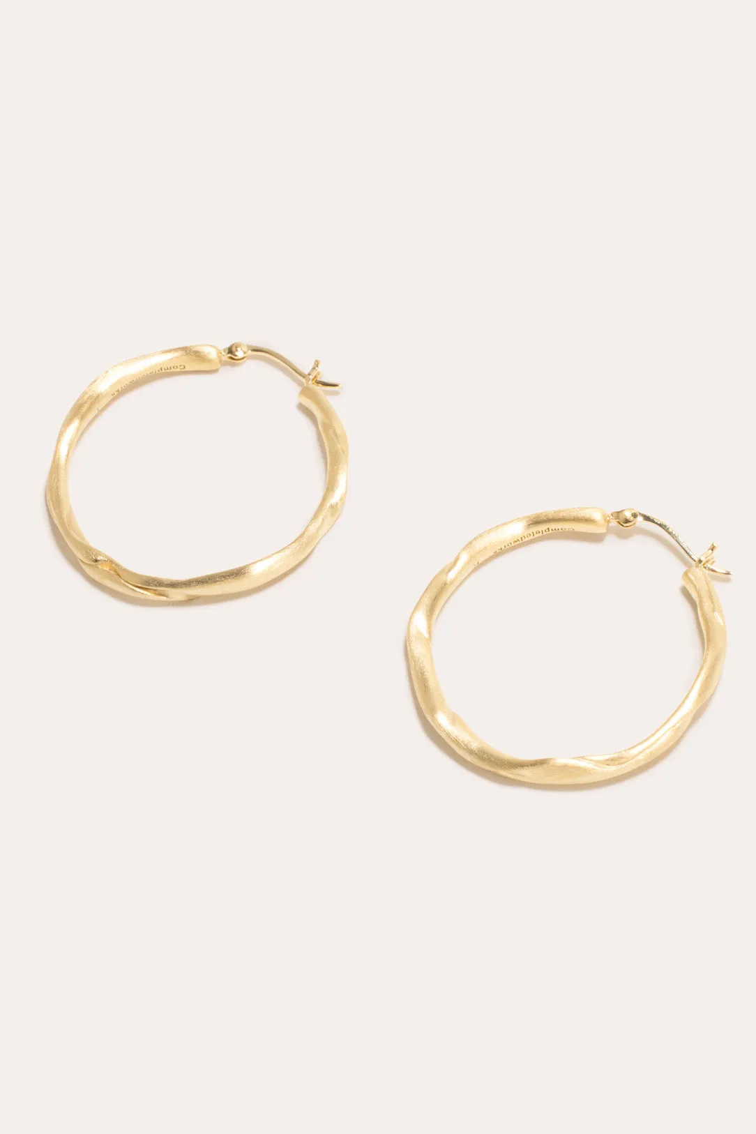 Furrowed - Gold Vermeil Hoop Earrings